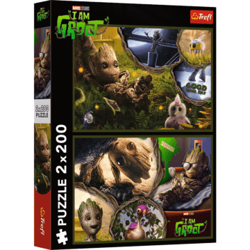 Puzzle Marvel 2 x 200 el. Ja jestem Groot - opakowanie