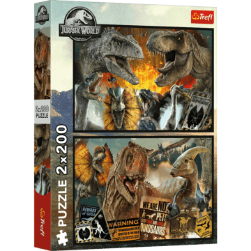 Puzzle Jurassic World 2 x 200 el. Prehistoryczny świat