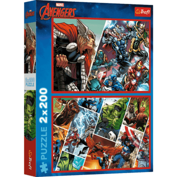 Puzzle Marvel 2 x 200 el. Obrońcy świata - opakowanie