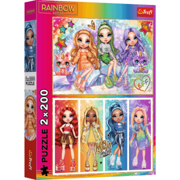 Puzzle Rainbow High 2 x 200 el. Tęczowe lalki - opakowanie