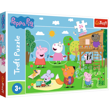 Zabawa na polanie Świnka Peppa Puzzle 24 Maxi Trefl zdjęcie 1