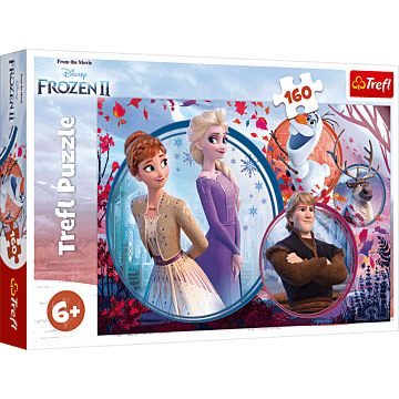 Siostrzana przygoda - puzzle 160 elementów Frozen 2 od Trefl