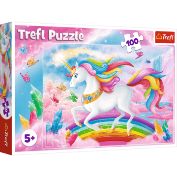 W kryształowym świecie jednorożców - puzzle 100 elementów od Trefl