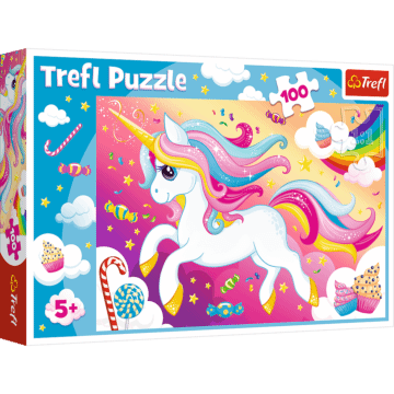 Piękny jednorożec - puzzle 100 elementów od Trefl - zdjęcie 1