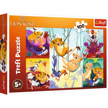 Puzzle Disney 100 el. Dzielny Król Lew - opakowanie
