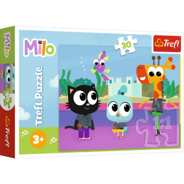 Puzzle Milo 30 el. Kotek Milo - opakowanie