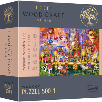 Magiczny świat Puzzle drewniane wood craft Trefl