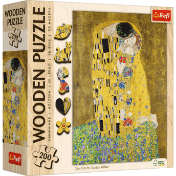 Puzzle drewniane 200 el. Pocałunek, Gustav Klimt - opakowanie