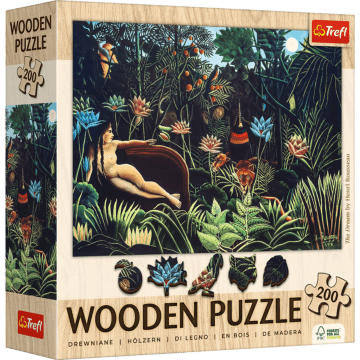 Puzzle drewniane 200 el. Czarny Kot, Théophile Alexandre Steinlen - opakowanie