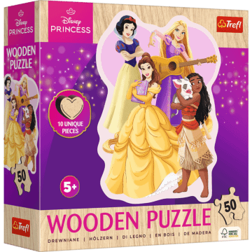 Puzzle drewniane Disney 50 el. Urocze Księżniczki - opakowanie