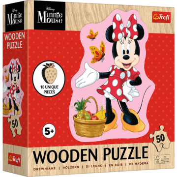 Puzzle drewniane Disney 50 el. Wesoła Minnie - opakowanie