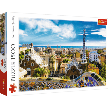 Park Güell, Barcelona - puzzle 1500 elementów od Trefl - zdjęcie 1