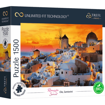 Oia, Santorini, puzzle 1500 elementów, trefl prime 1