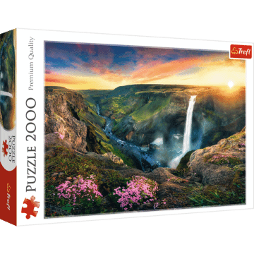 Puzzle 2000 el. Wodospad Haifoss, Islandia