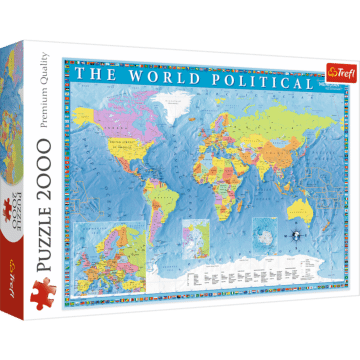 Polityczna mapa świata - puzzle 2000 od Trefl