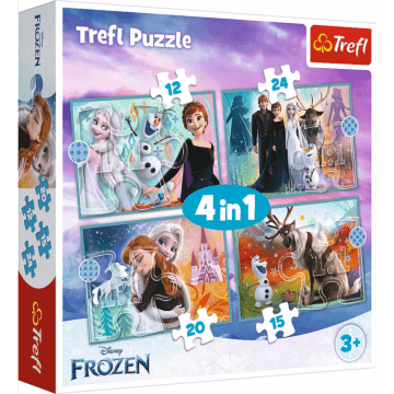 Trefl Puzzle Niezwykły Świat Frozen 4w1 | Sklep Trefl zdjęcie 1