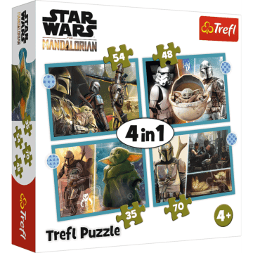 4 w 1 Puzzle Trefl Mandalorian  Front Pudełka