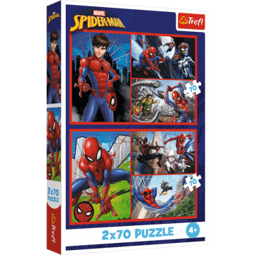 Puzzle Marvel 2 x 70 el. Pajęcze historie - opakowanie