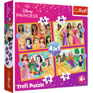 Puzzle 4w1 Disney, Bajkowe historie - opakowanie