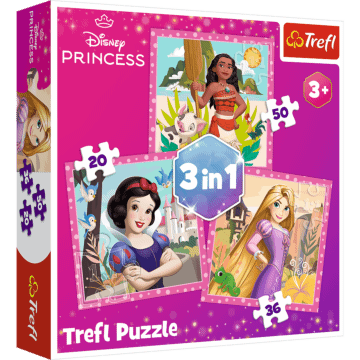 Puzzle 3w1 Disney, Piękne kwiaty - opakowanie