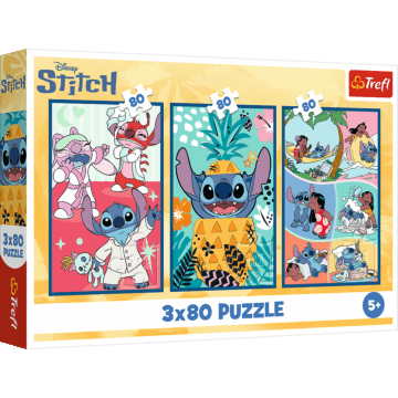 Puzzle Lilo & Stitch 3 x 80 el. Świat Stitcha