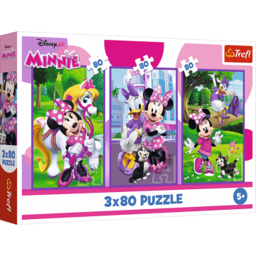 Puzzle Disney 3 x 80 el. 3x80 - Minnie i przyjaciele - opakowanie