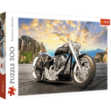 Czarny motocykl - puzzle 500 elementów od Trefl - zdjęcie 1