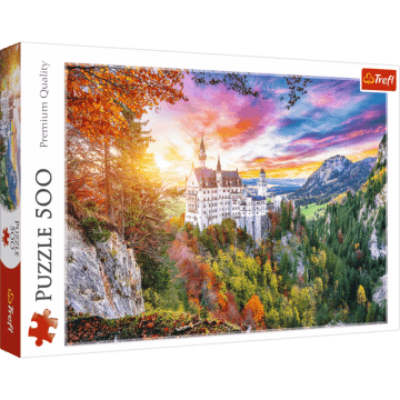 Widok na zamek Neuschwanstein, Niemcy, puzzle 500 elementów, zdjęcie 1