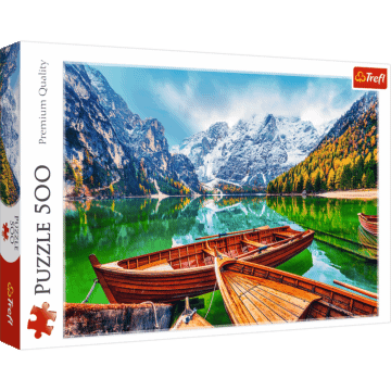 Puzzle 500 el. Jezioro Braies, Włochy