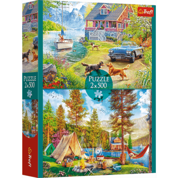 Puzzle 2 x 500 el. Letni relaks - opakowanie