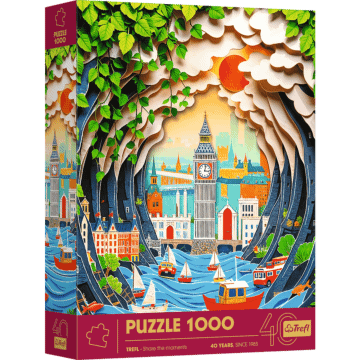 Puzzle z efektem 3D 1000 el. 40-lecie Trefl - Londyn - opakowanie