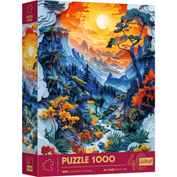 Puzzle z efektem 3D 1000 el. 40-lecie Trefl - Dolina - opakowanie