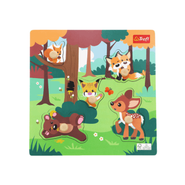 Puzzle mini Forest - zabawka drewniana | Trefl - zdjęcie 1