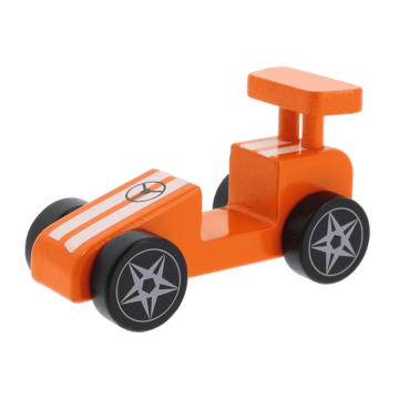 Racing car ORANGE - zabawka drewniana - produkt