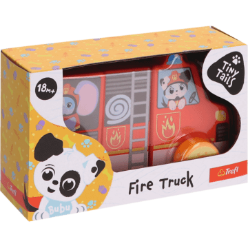 Wooden Toy Fire Truck Tiny Tails, Magnetic Vehicle