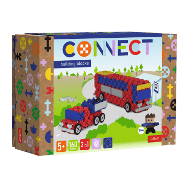 Zestaw klocków Connect 2w1: Autobus / Auto z naczepą - produkt