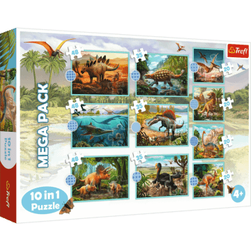 Poznaj wszystkie dinozaury, puzzle 10w1 Trefl 1