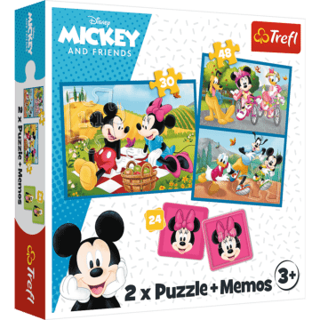 Opakowanie puzzli dla dzieci + gra memory - Poznaj bohaterów Disney