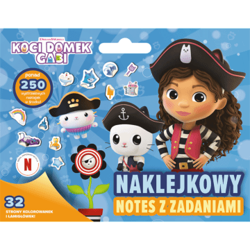 Książka aktywizująca Koci Domek Gabi. Naklejkowy notes z zadaniami