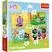 Puzzle 4w1 Milo, Poznaj Milo i jego przyjaciół